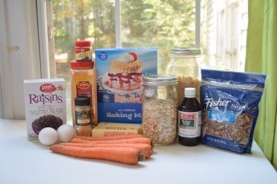 Carrot Cake Bars ingredients