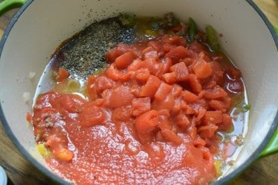 Add remaining ingredients to saucepot, except rice.