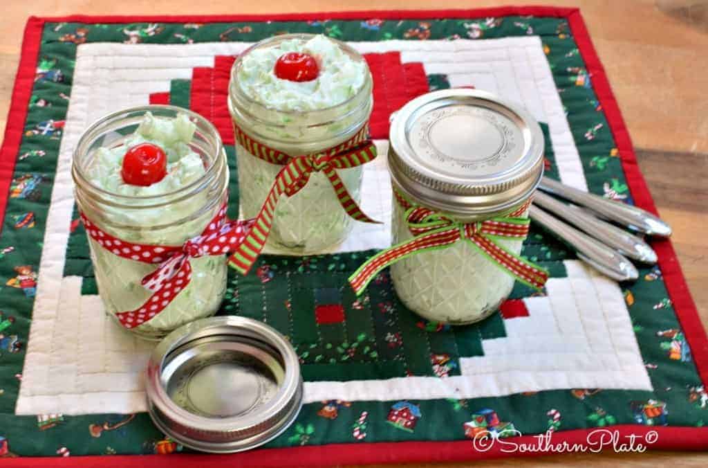 Watergate Salad in jars