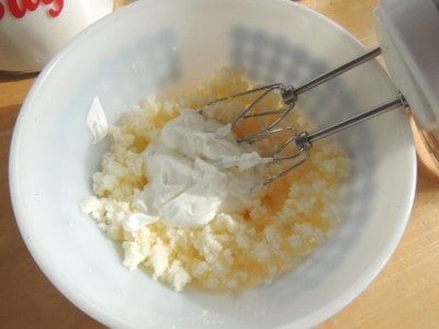 Add sour cream and mix well.