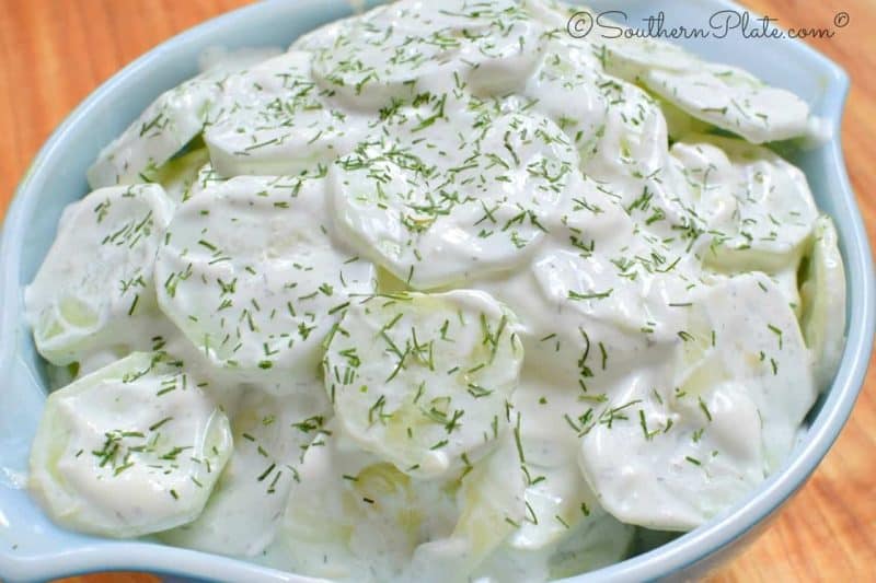 creamy cucumber salad