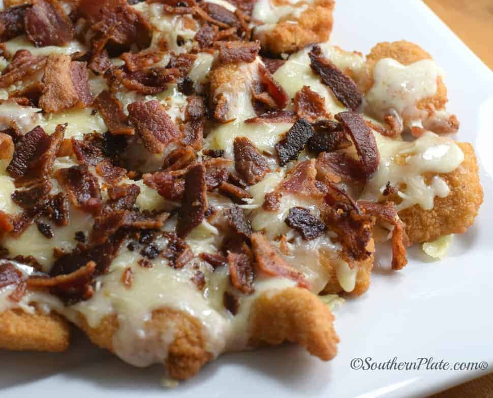 Cheesy Bacon Pull Apart Chicken - This is my version of that amazing Cheesy Bacon Pull Apart Chicken they have at Domino's! 