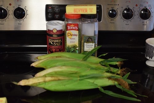 Baked corn on the cob ingredients