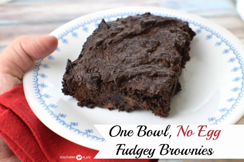 One Bowl, No Egg Fudgey Brownies