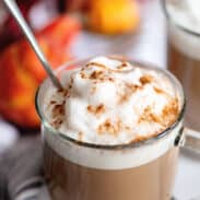 Cup of sugar-free pumpkin spice latte.