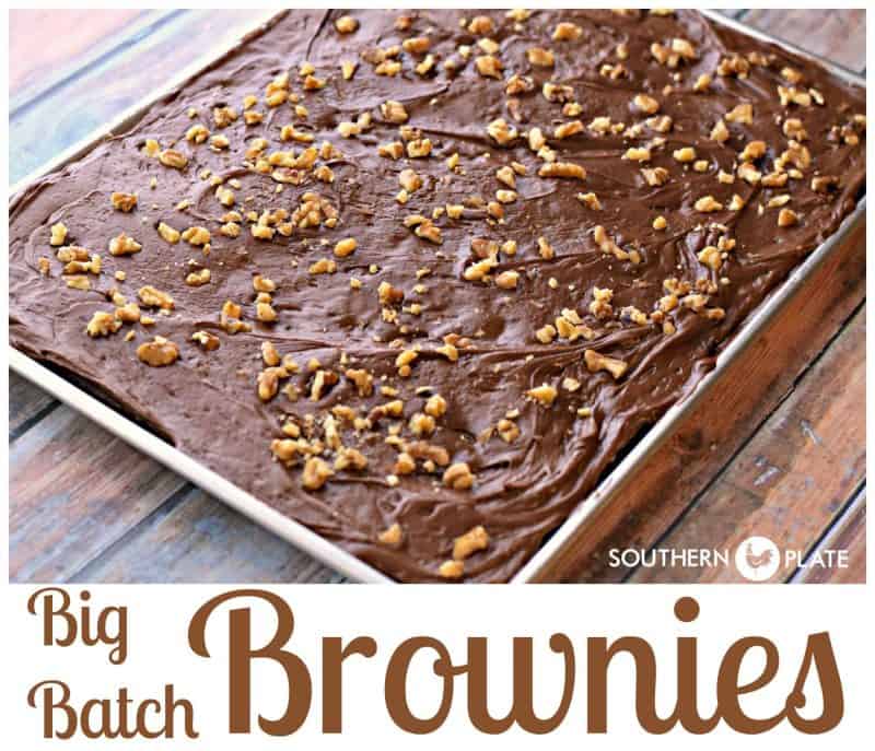 *NEW* Big Batch Brownies - Fudgey and deeply chocolate, these brownies pay homemage to cafeteria ladies in days of old and make plenty to share! I felt chatty on this post so sit a spell and visit with me if you have time. If not, just scroll to the bottom to print the recipe out :) 