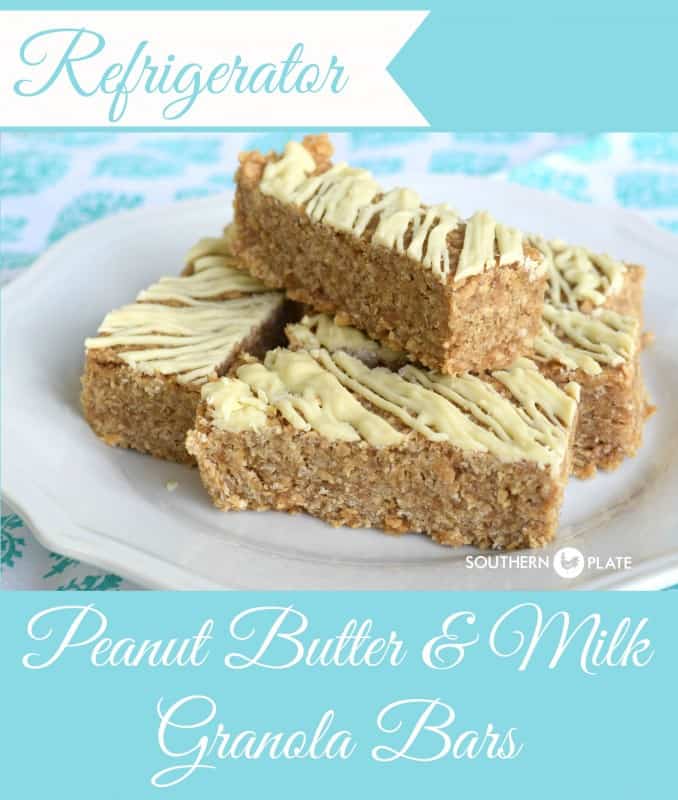 Refrigerator Peanut Butter & Milk Granola Bars - Healthy breakfast or energy filled snack!