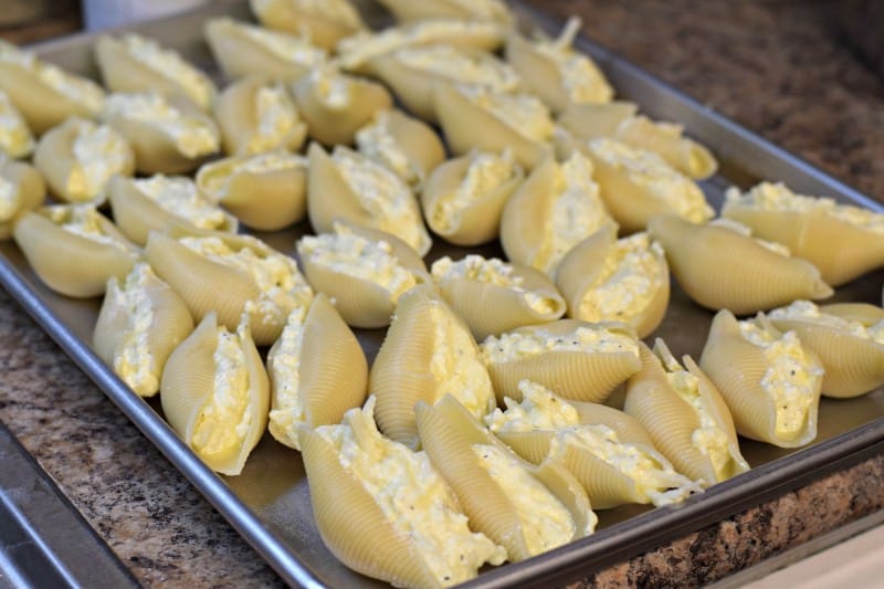 Place shells in freezer.