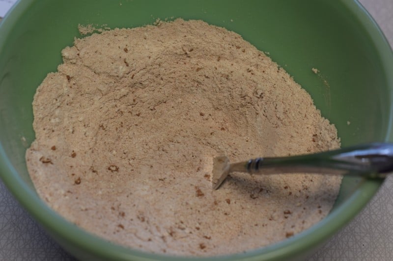 Stir together sugar and cocoa powder in bowl.