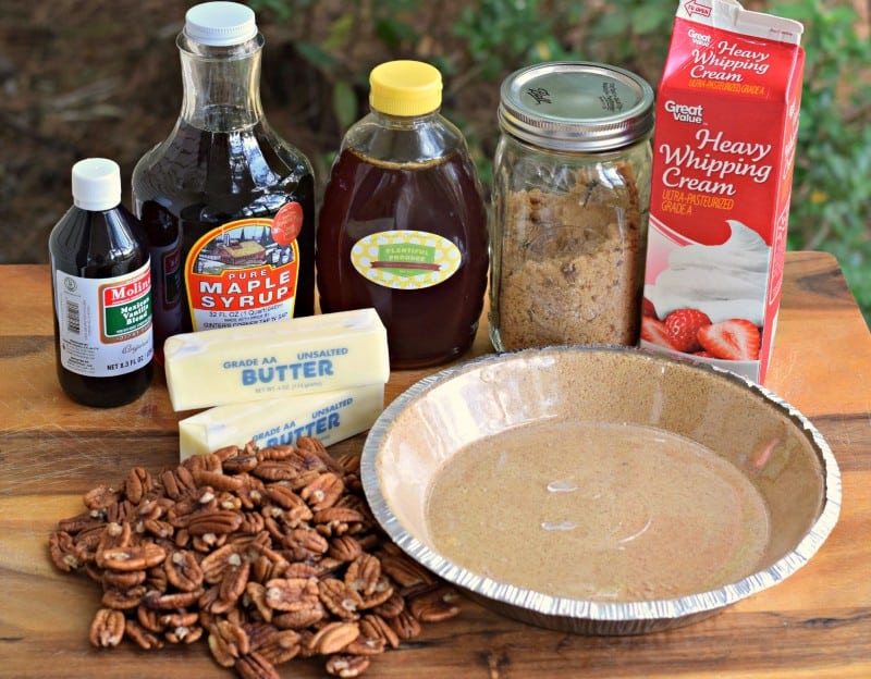 Maple Pecan Pie ingredients
