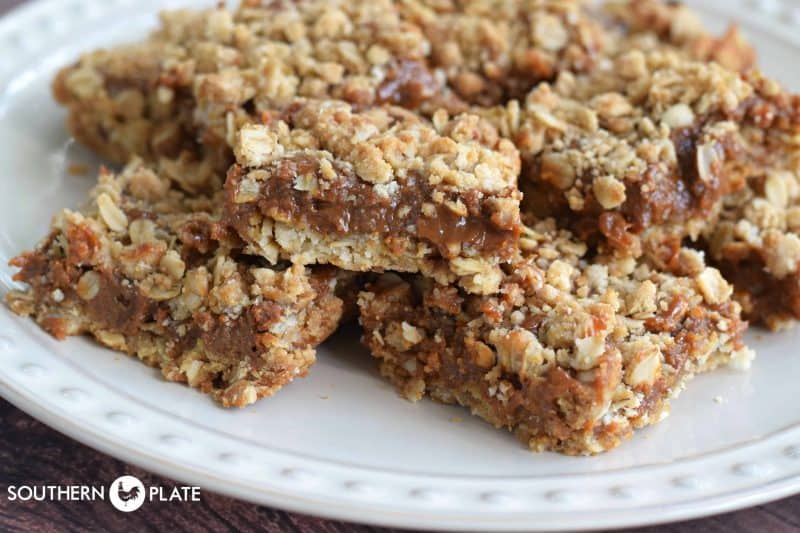 Plate of Oatmeal Carmelitas.