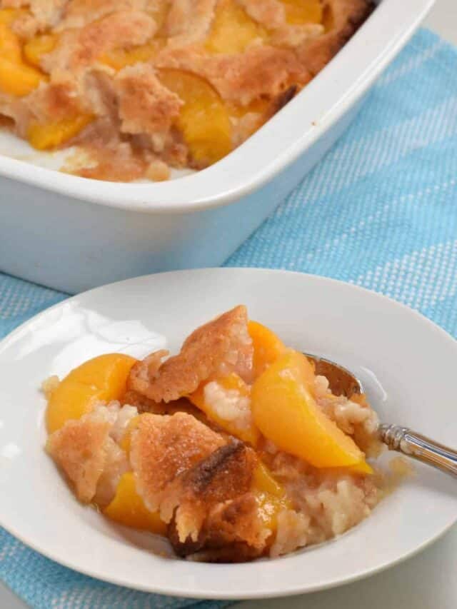 old fashioned peach cobbler