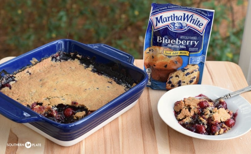 cherry blueberry cobbler