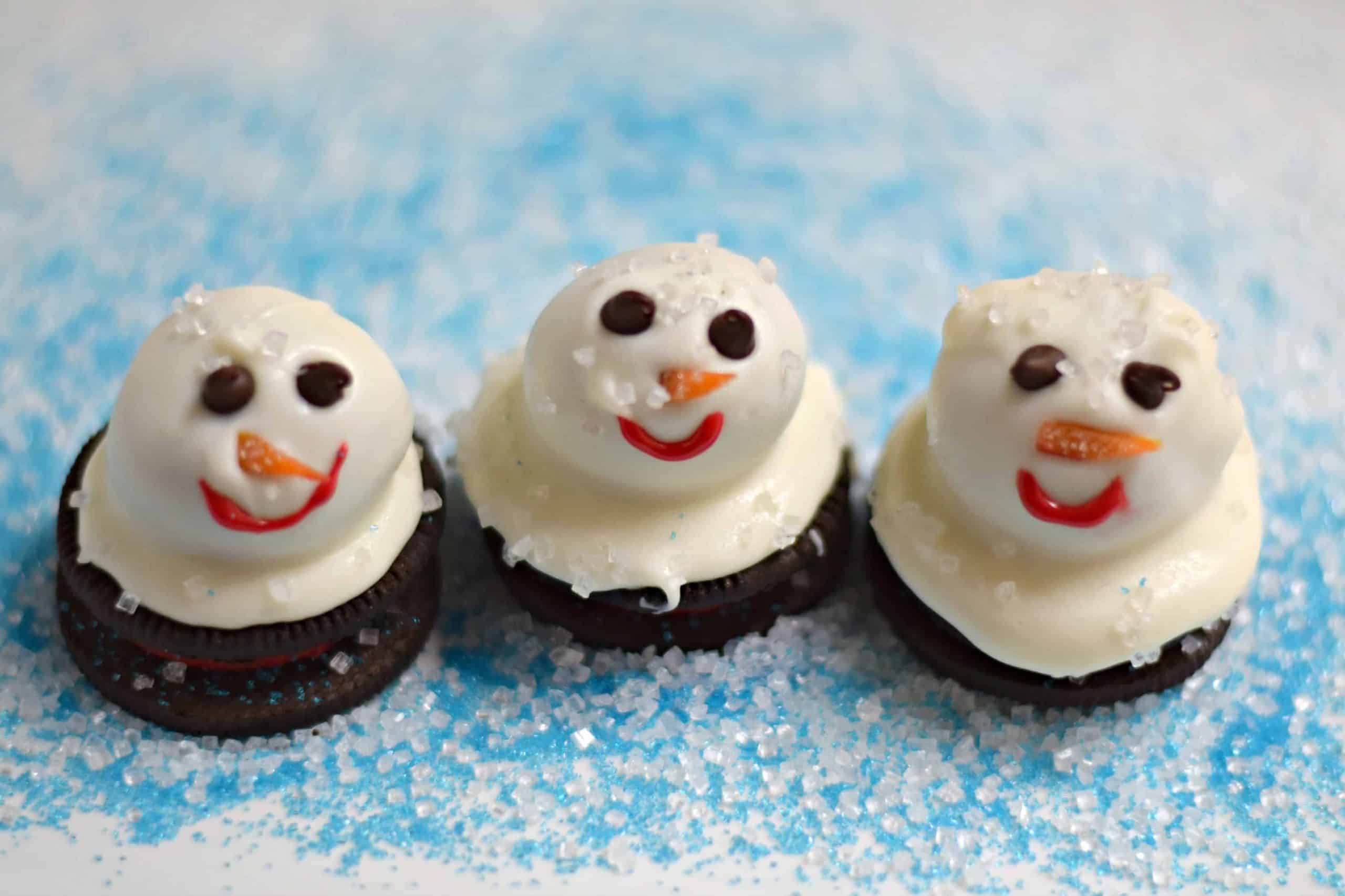 Melting Snowman Oreo Balls