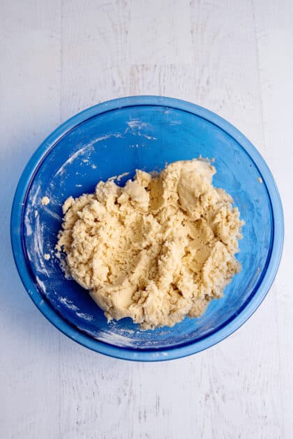 Dough in a mixing bowl for Stifflemire's melt-in-your-mouth sugar cookies.