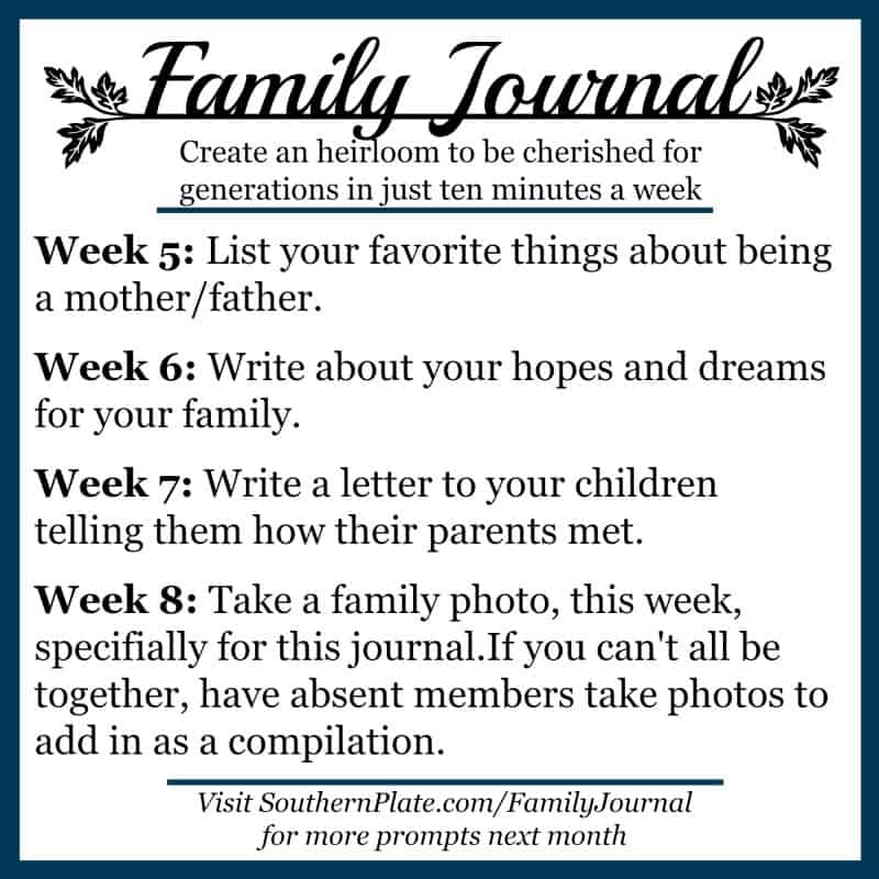 Family Journal Prompts - Create An Heirloom In Just 10 Minutes A Week ...