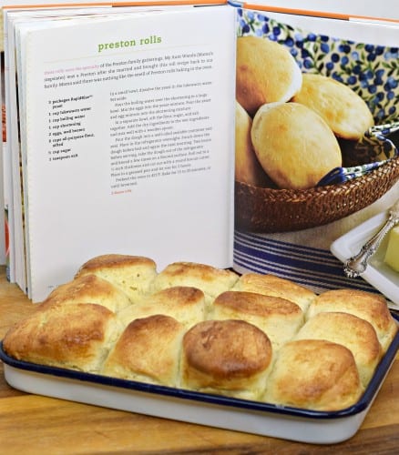 Homemade dinner rolls fresh from the oven.