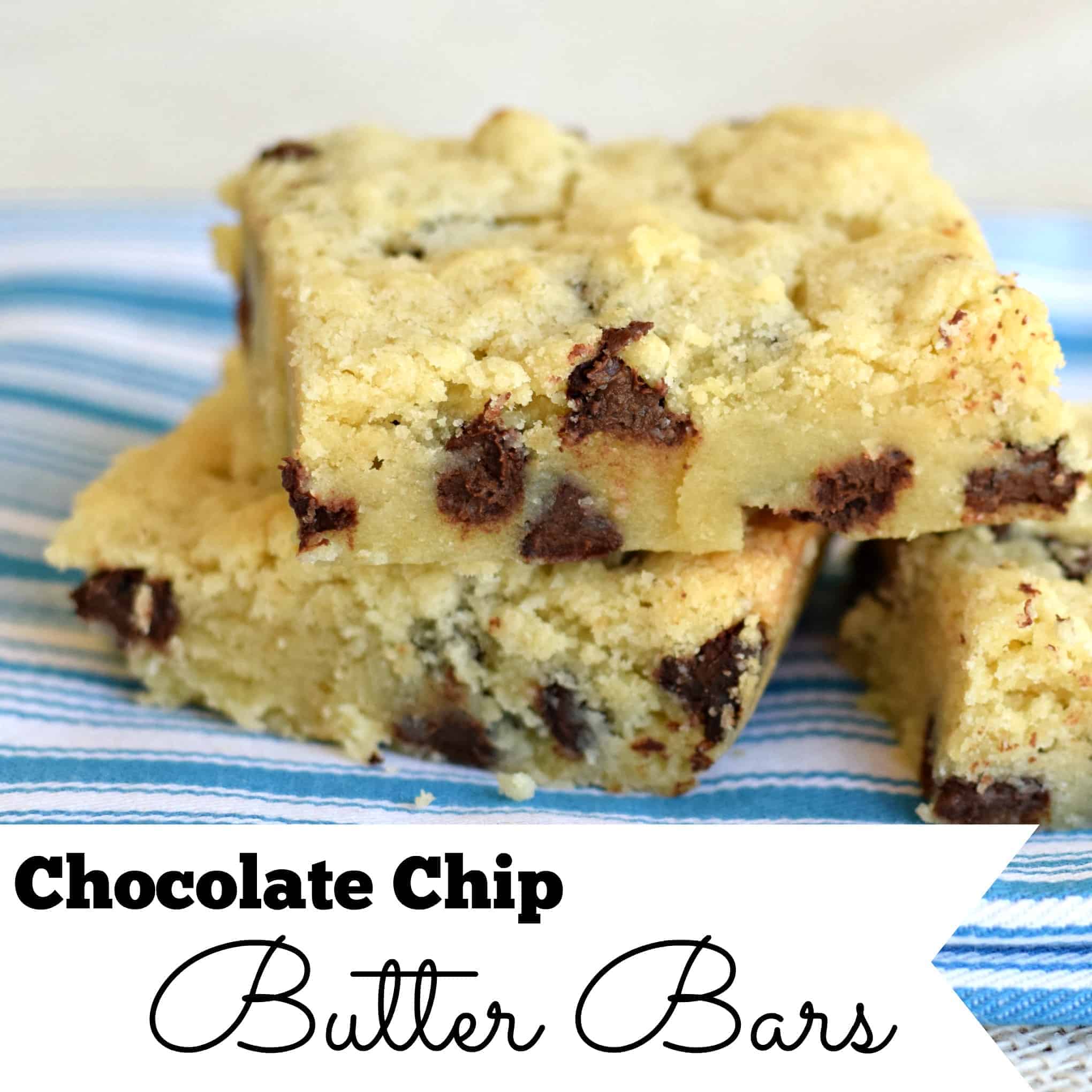 Chocolate Chip Butter Bars & Teaching Kids To Cook Guide!
