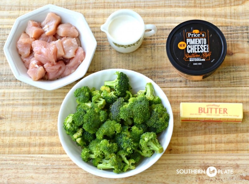 ingredients for chicken broccoli skillet.