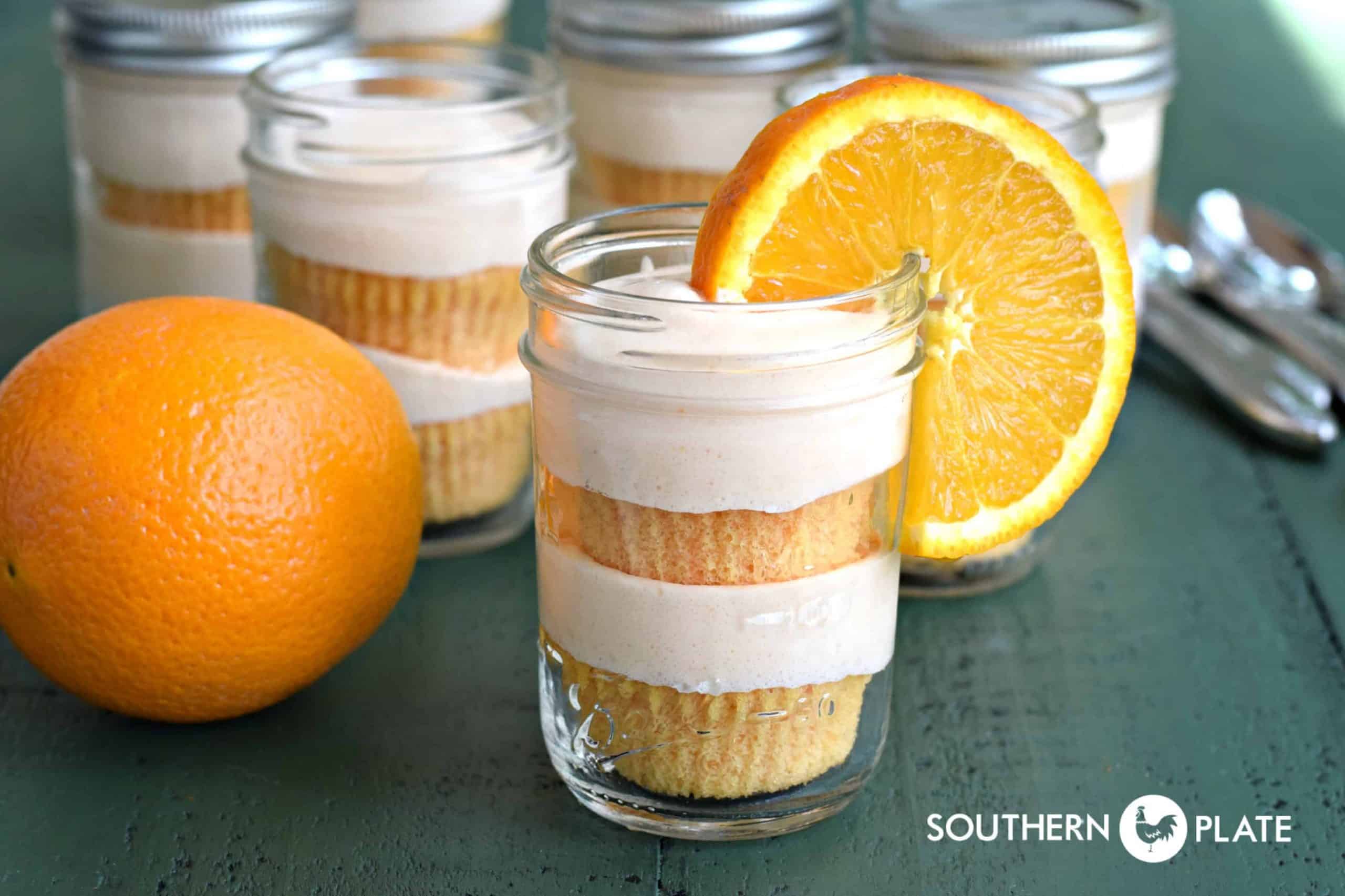Orange Creamsicle Cakes In Jars