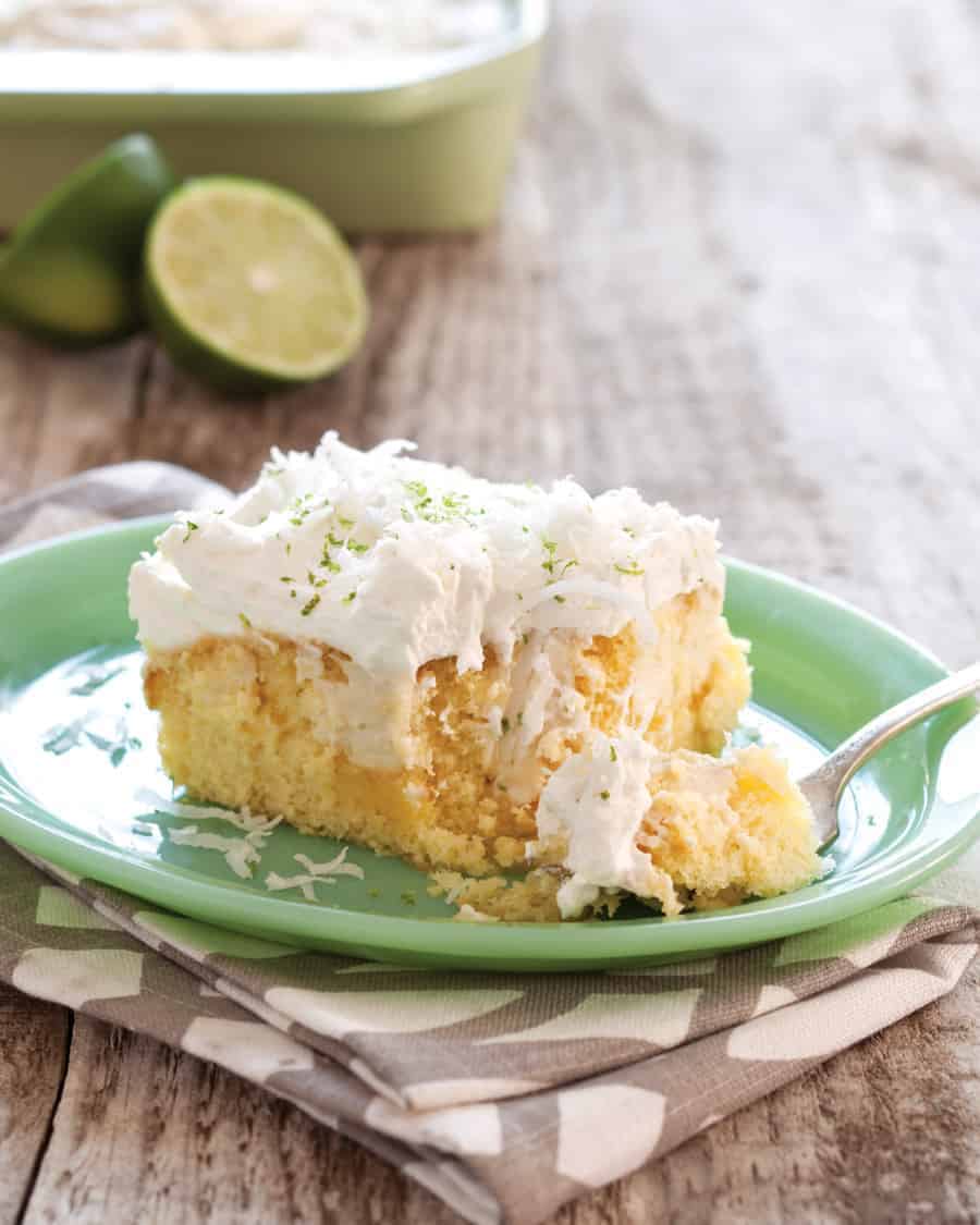 Key Lime Coconut Sheet Cake