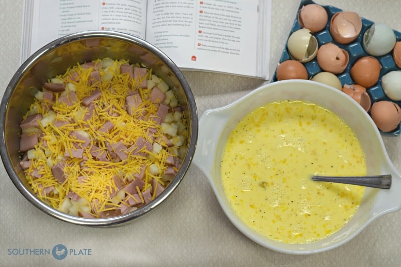 Casserole ingredients.