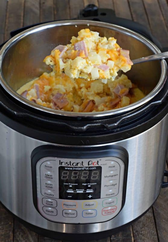 Ham, Egg, and Cheese Casserole in the Instant Pot.