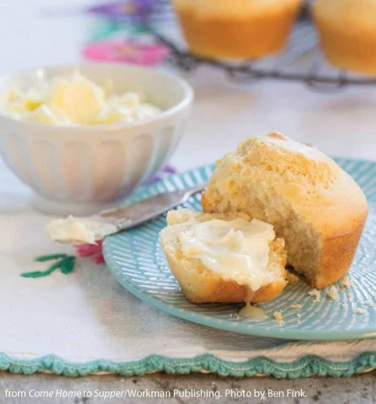2-ingredient biscuits with butter.