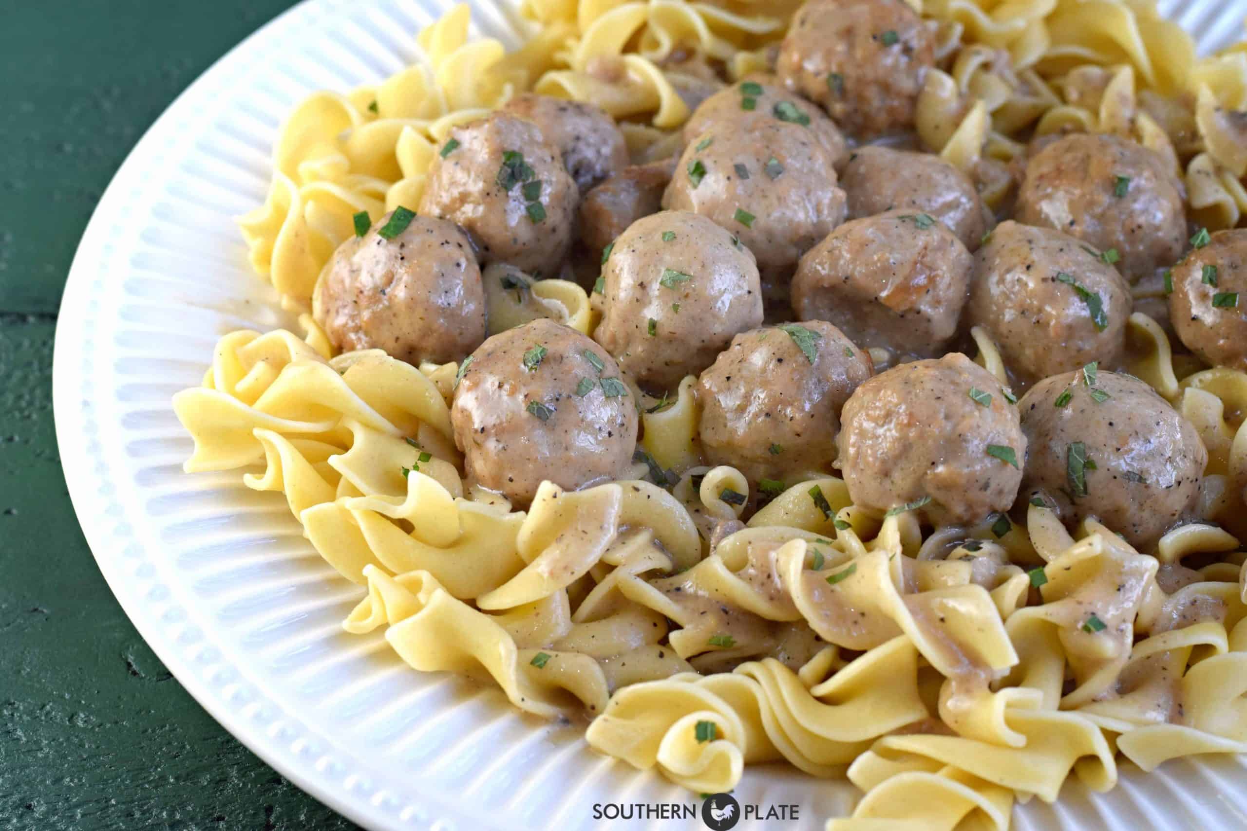 Salisbury Steak Meatballs in the Crockpot