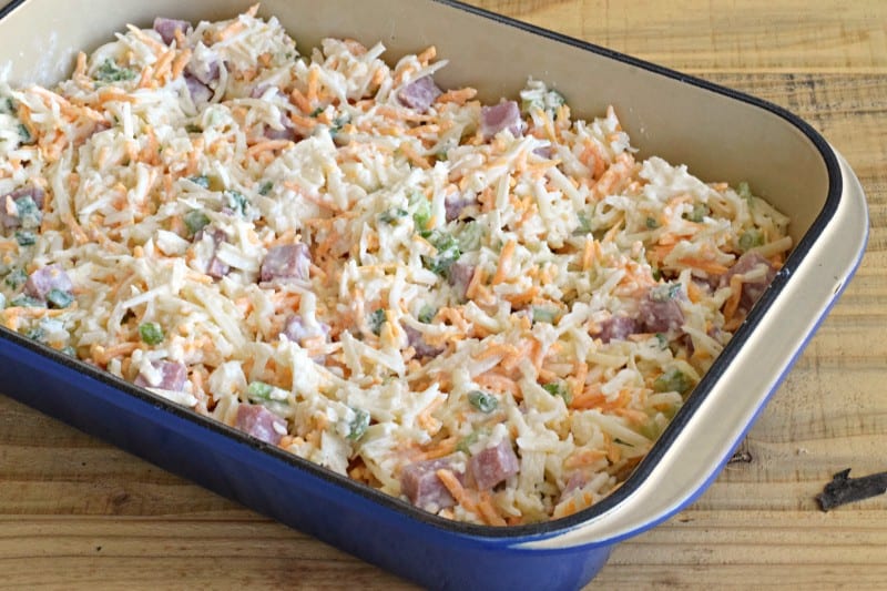 Place batter into casserole dish.