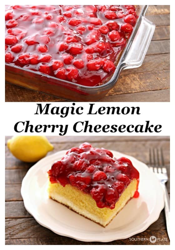 Magic Lemon Cherry Cheesecake SouthernPlate Pinterest