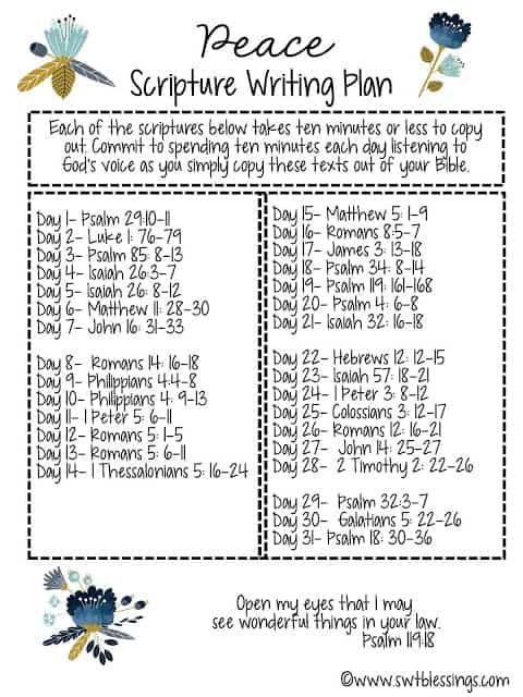 Scripture Writing Plan