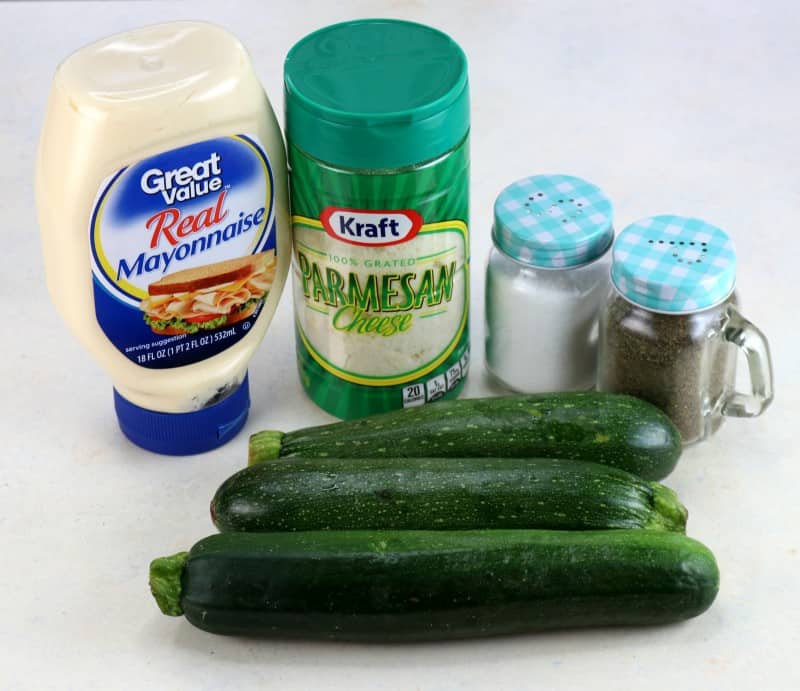 Ingredients for Low Carb Zucchini Fries.