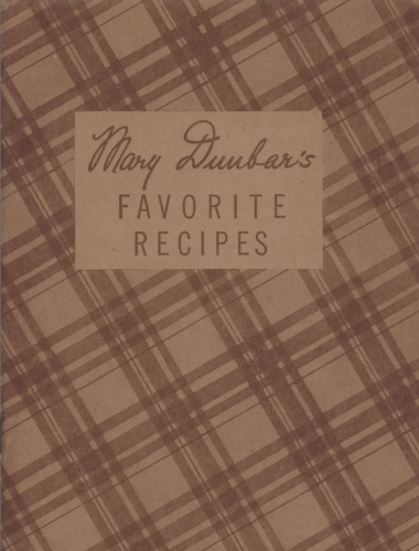 Vintage cookbook cover.