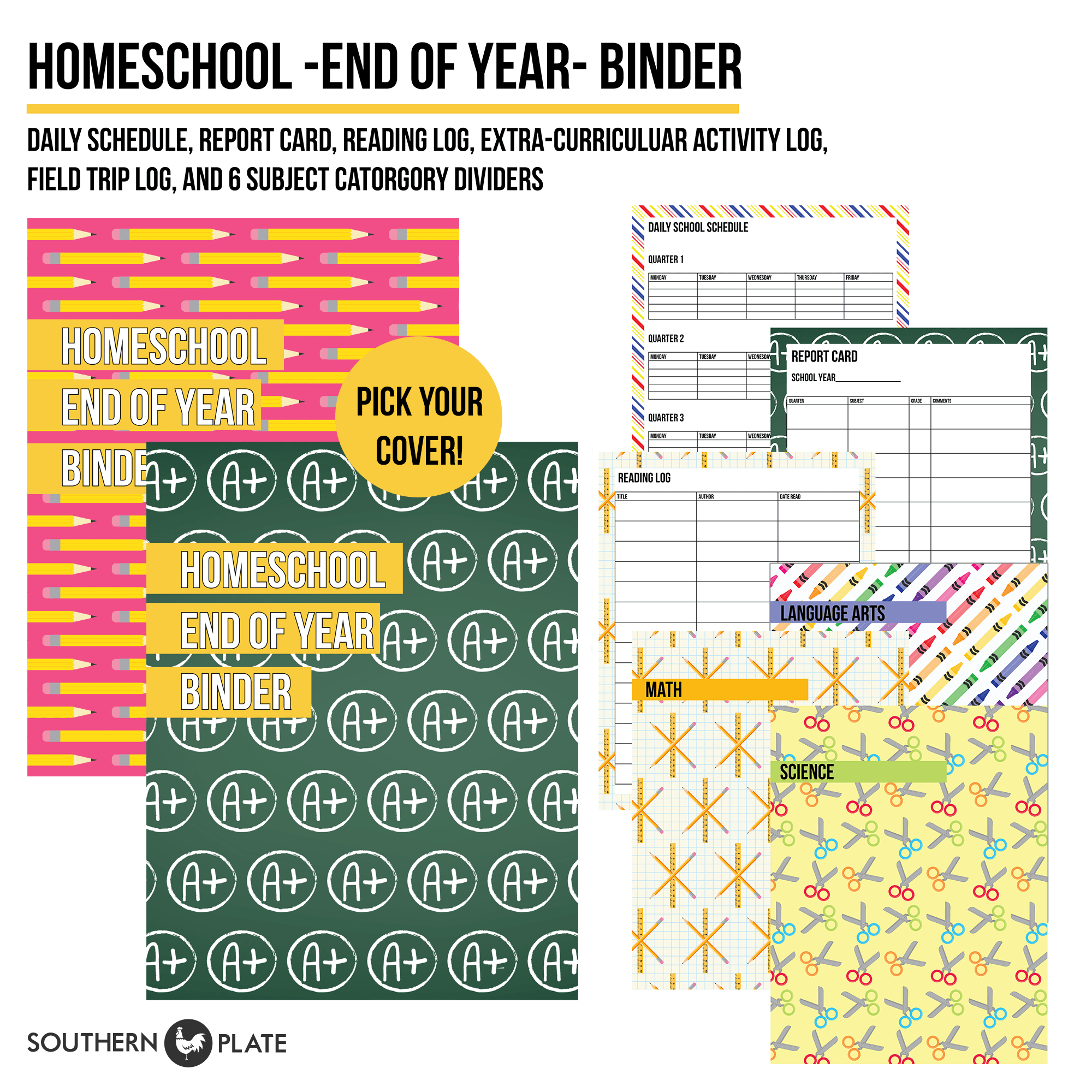 Homeschool End Of Year Binder Printable