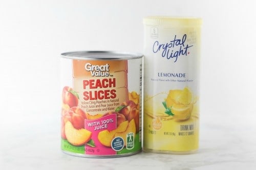 2 ingredients for Peach Lemonade