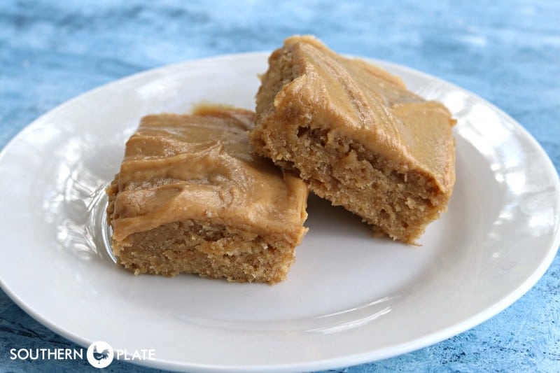 Banana Brownies (with Quick Peanut Butter Honey Icing)