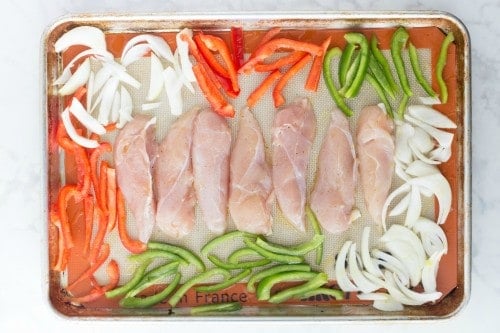 Easy Sheet Pan Chicken Fajitas - and disappearing accents