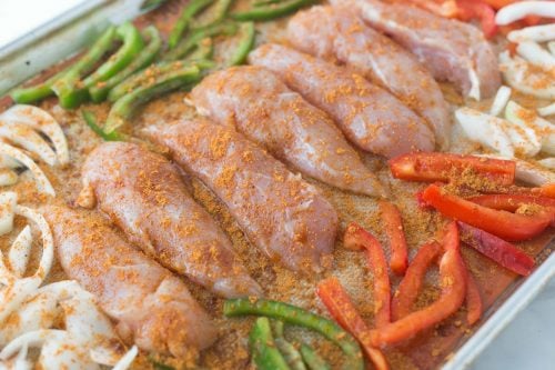 Easy Sheet Pan Chicken Fajitas - and disappearing accents