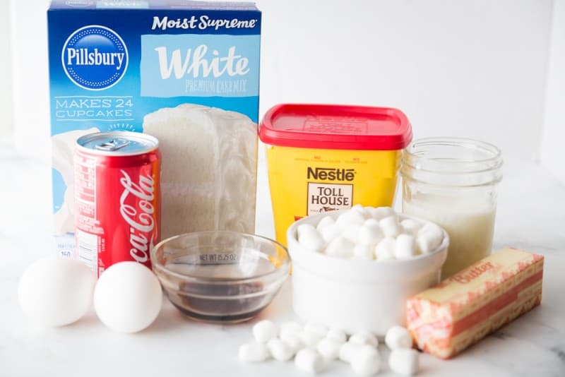 Ingredients for Coca-Cola Cake