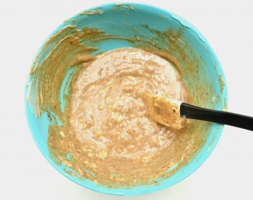 Place butter, tablespoon of gravy mix, seasonings, and sauce in a mixing bowl and combine.