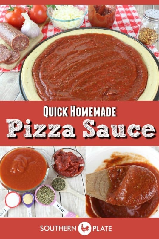 Quick Pizza Sauce From Scratch Pinterest image