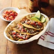 Beef barbacoa tacos (game day recipes).