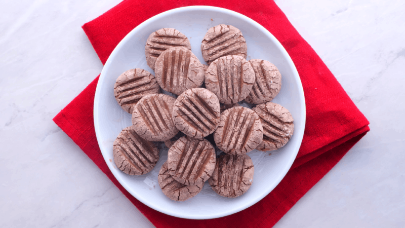 Chocolate meltaways on plate