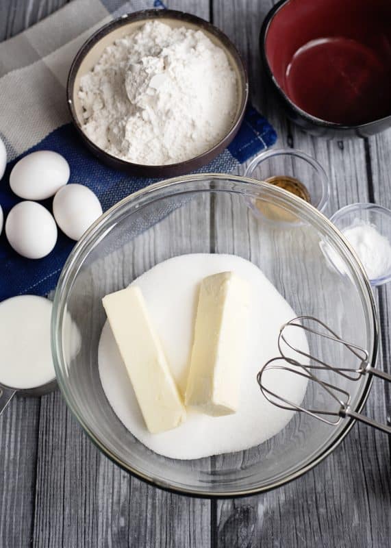 Mixing Grandmama's Coconut Cake with No Fail Seven Minute Frosting