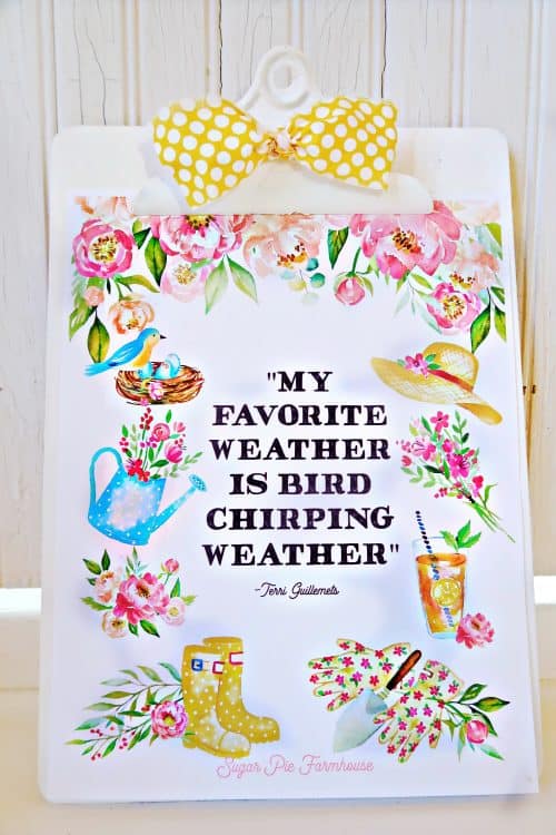 Happy Springtime Printable! You won't believe how easy this is!