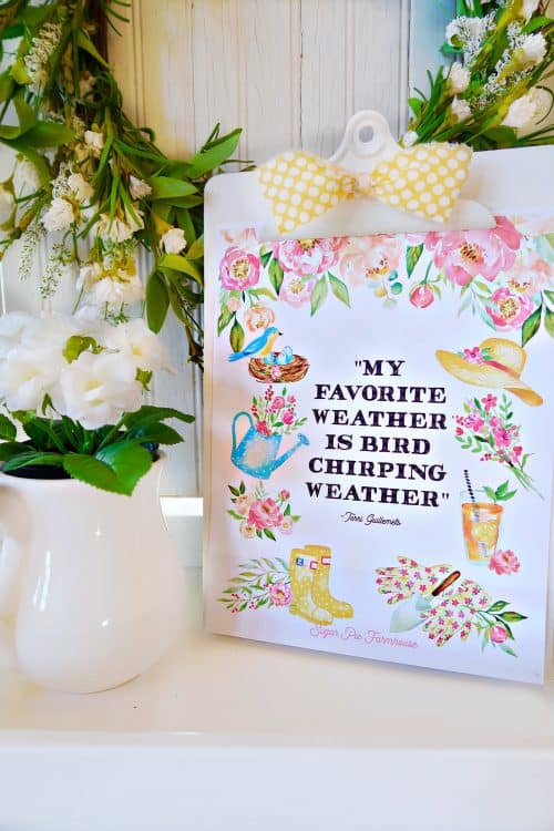 Happy Springtime Printable! You won't believe how easy this is!