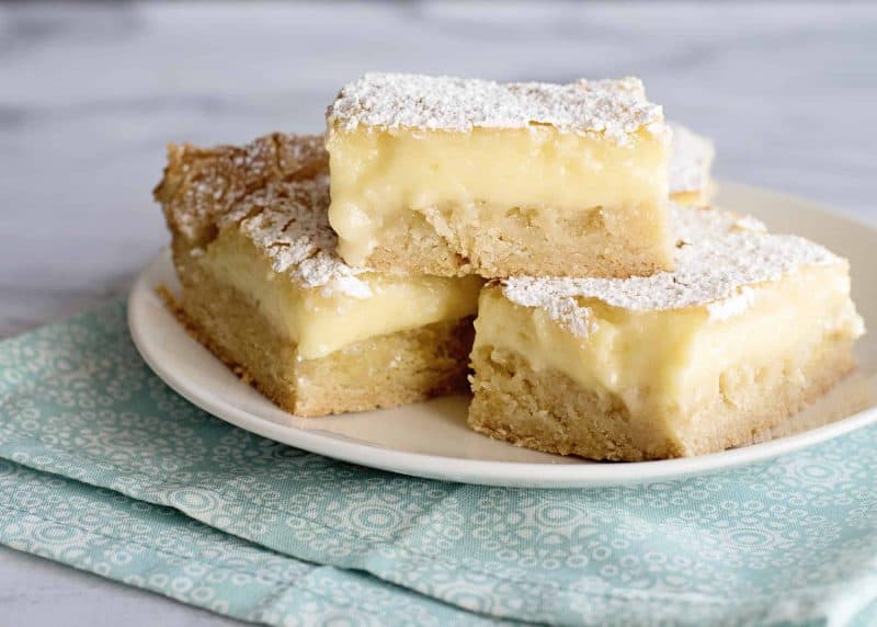 Plate of butter bars.