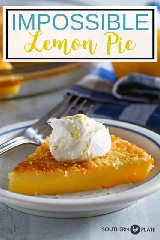 Impossible Lemon Pie Pinterest image