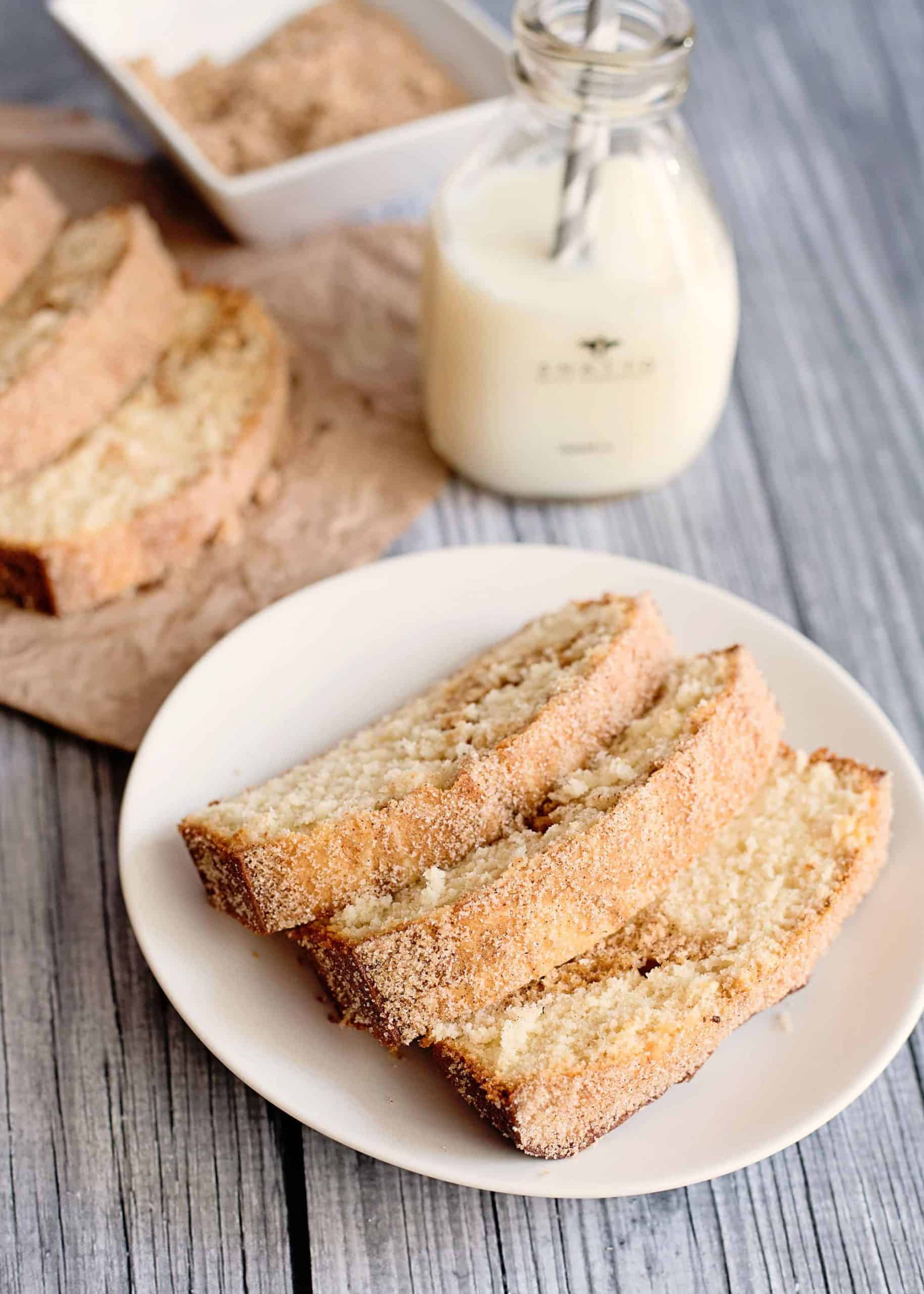 sliced snickerdoodle zucchini bread